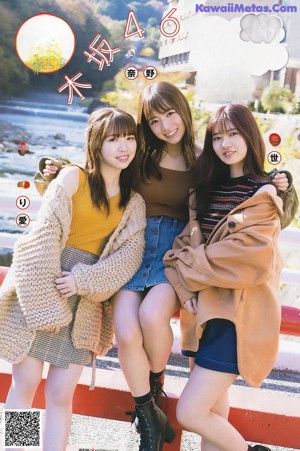 A group of young women sitting on top of a wooden bench.