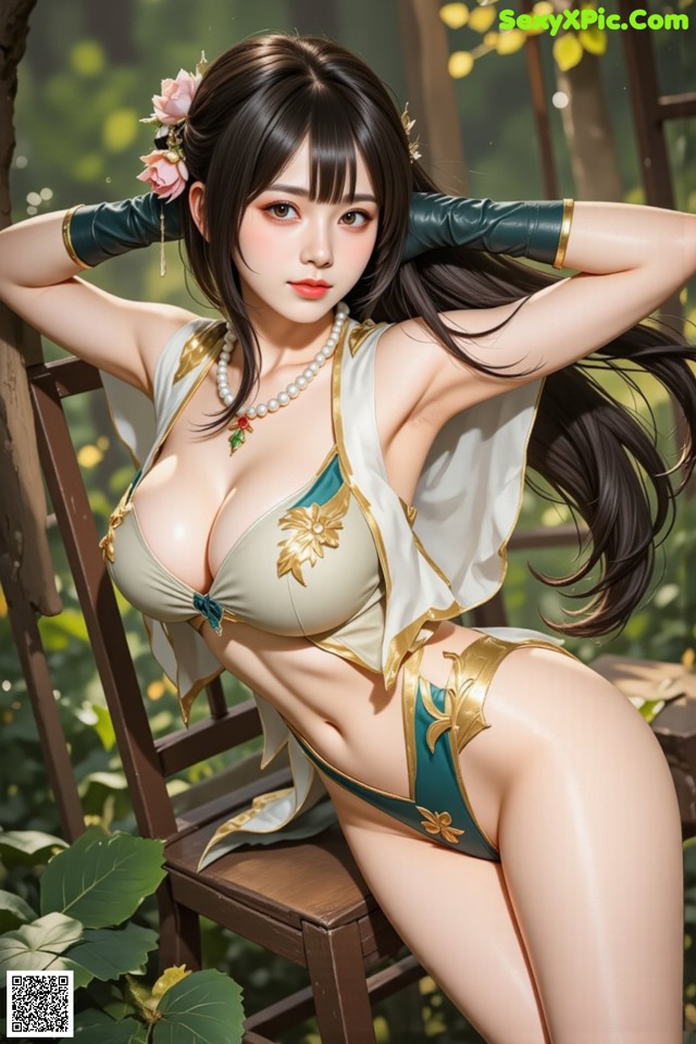 Hentai - The Frozen Elegance That Melts Starlight Set.1 20250104 Part 8 No.22aa69 A woman in a bikini sitting on a wooden bench.